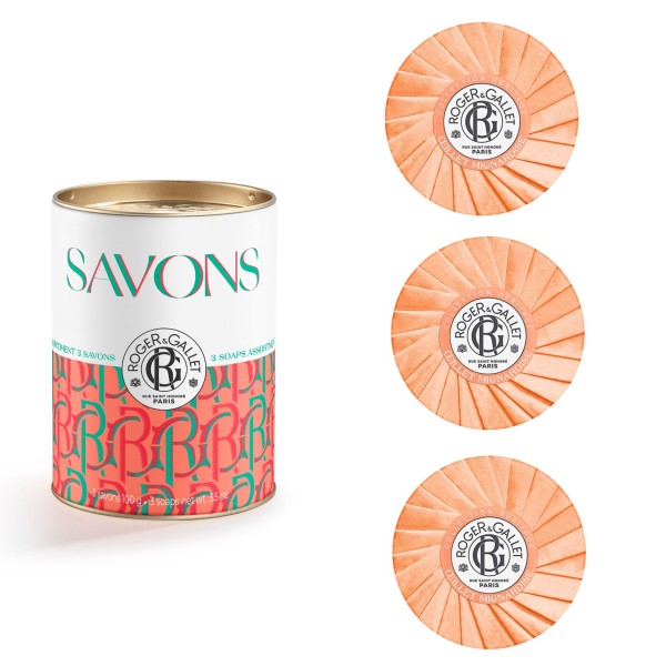 מארז מהודר 3יח' סבון מוצק עגול ויוקרתי – בניחוח ציפורן מתובל